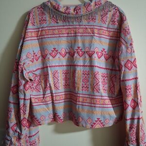 Savanna Jane Pink and Orange Patterned Blouse